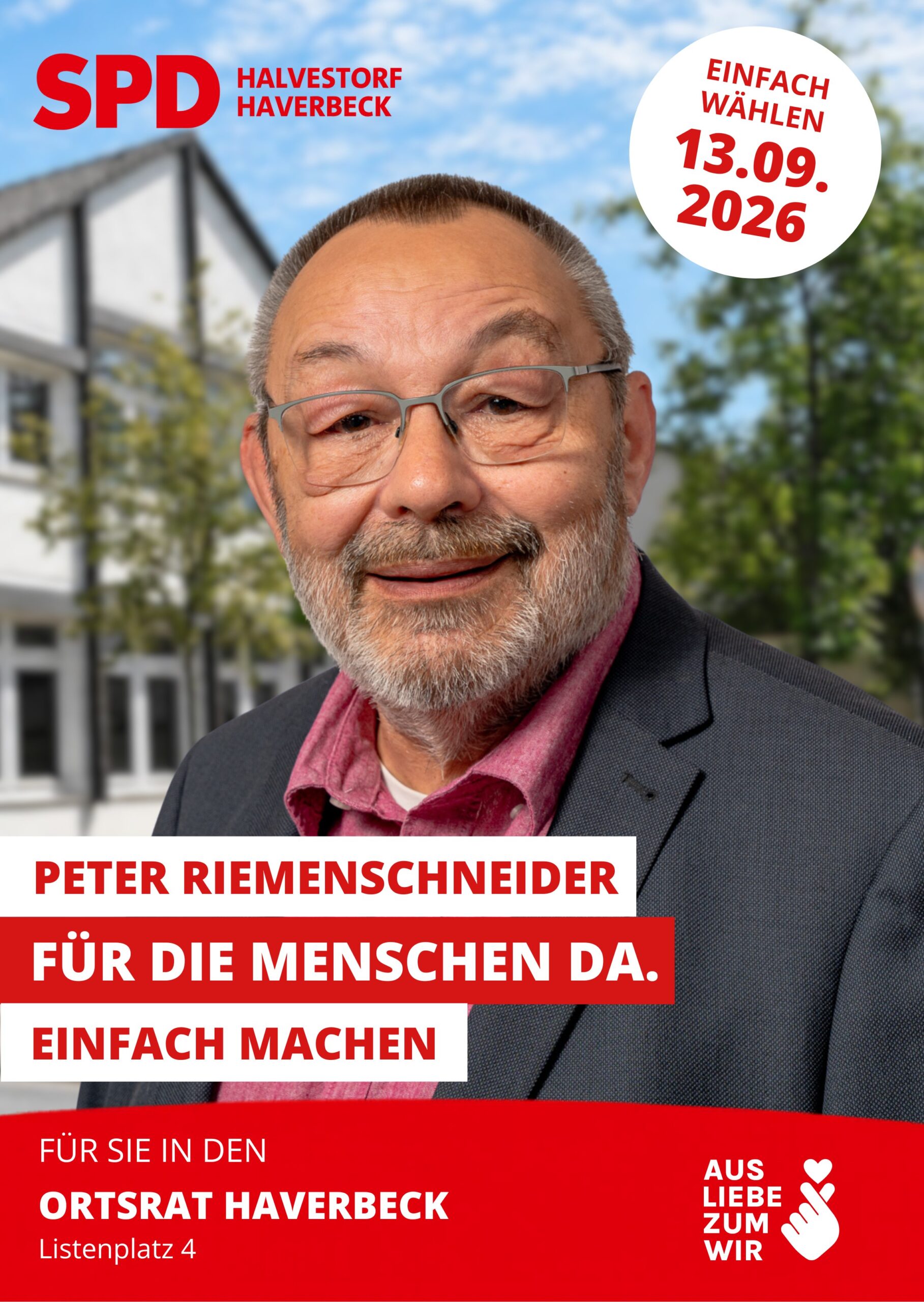 Kandidatenplakat Peter Riemenschneider