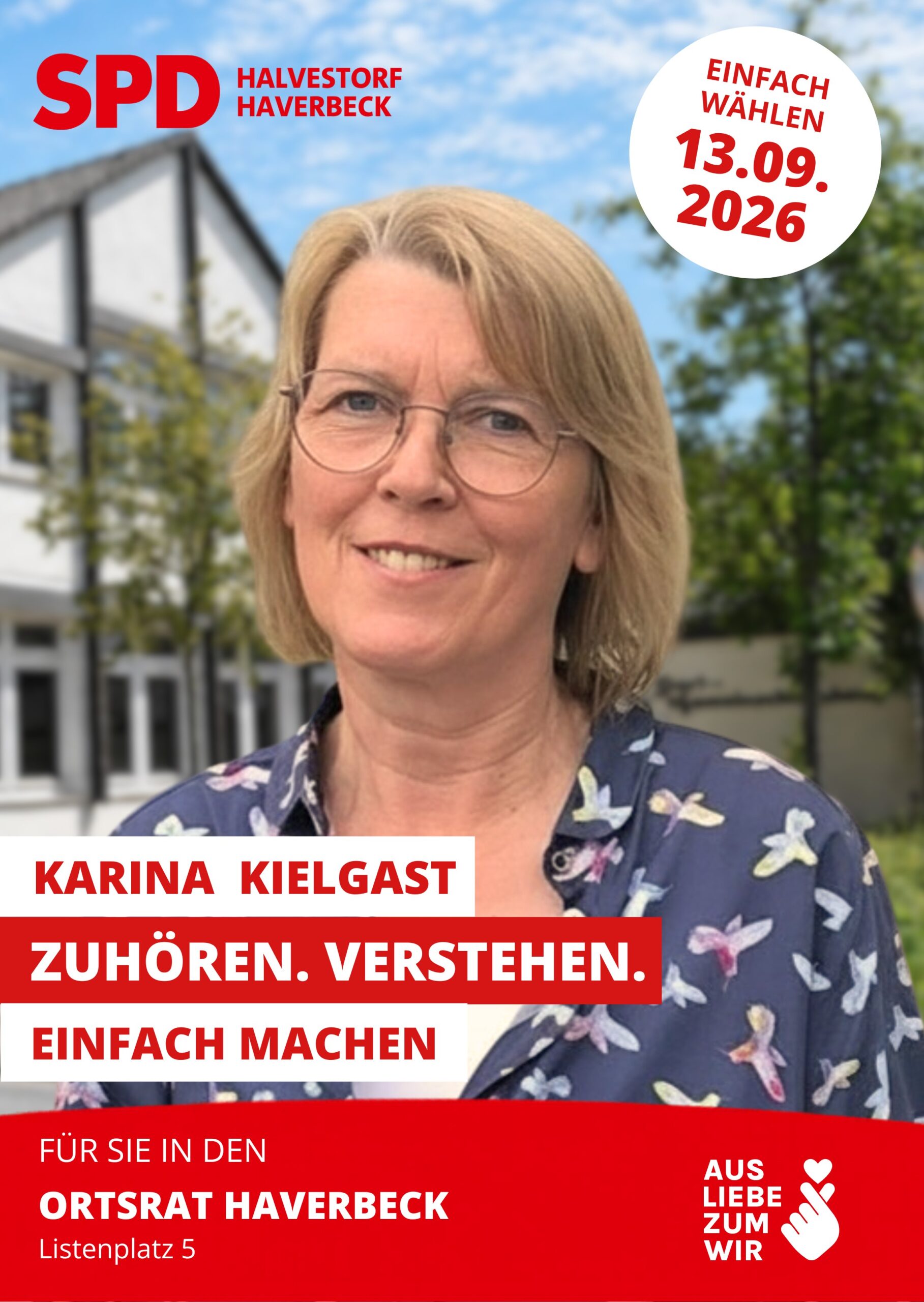 Kandidatenplakat Karina Kielgast