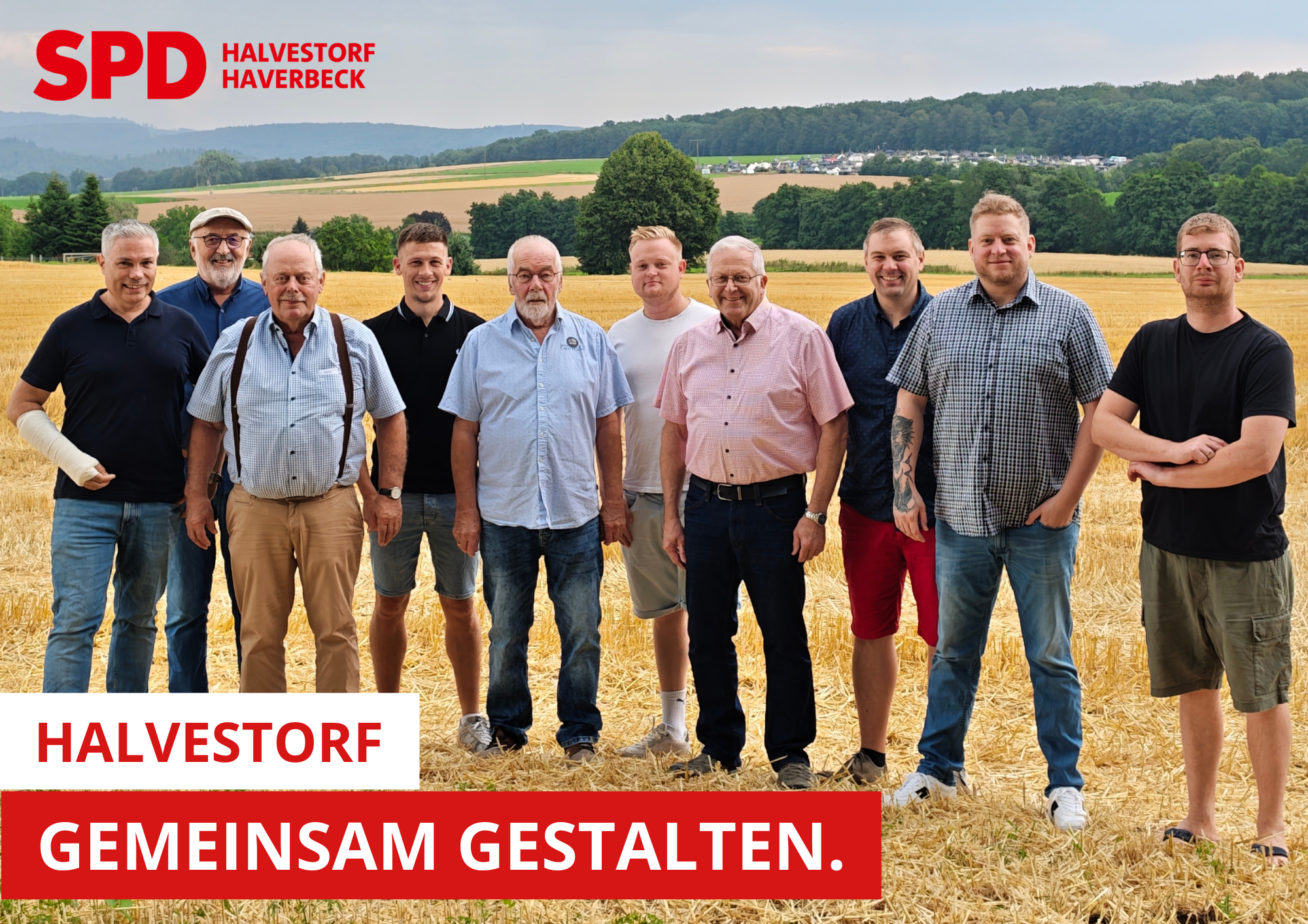 Gruppenbild der Kandidaten für den Ortsrat Halvestorf