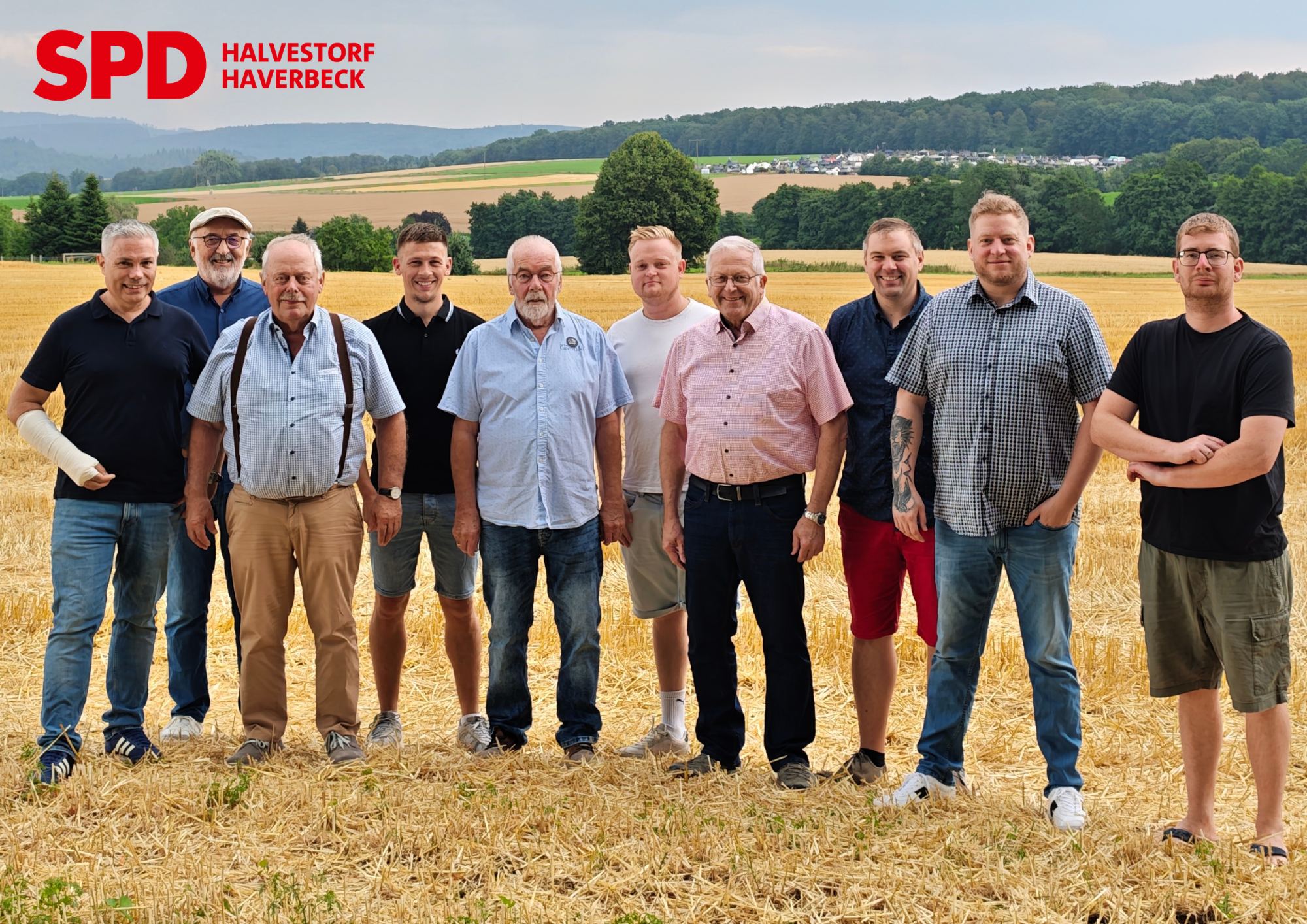 Gruppenfoto der Kandidaten aus Halvestorf